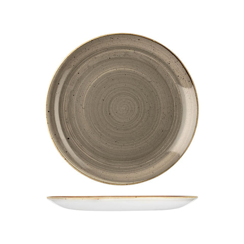 9975126-P Churchill Stonecast Peppercorn Grey Dinnerware Collection Round Coupe Plate 260mm
