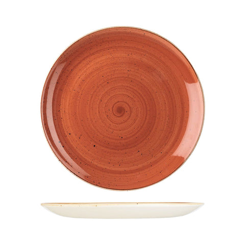 9975129-O Churchill Stonecast Spiced Orange Dinnerware Collection Round Coupe Plate 288mm
