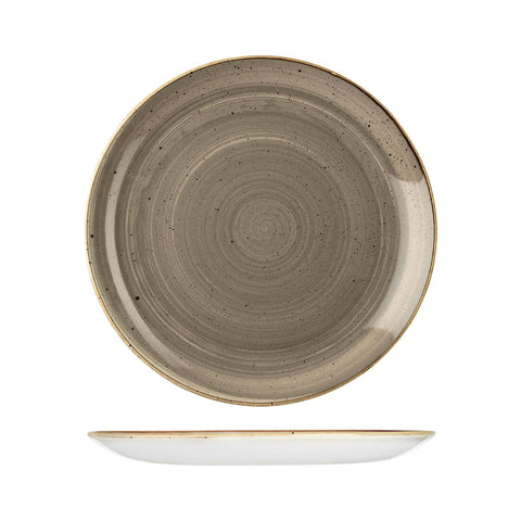 9975129-P Churchill Stonecast Peppercorn Grey Dinnerware Collection Round Coupe Plate 288mm