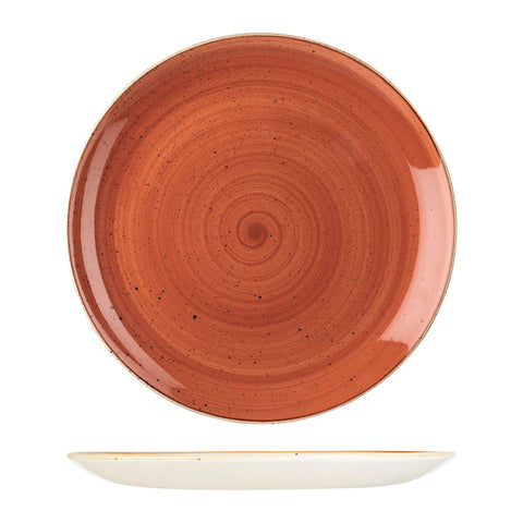 9975131-O Churchill Stonecast Spiced Orange Dinnerware Collection Round Coupe Plate 324mm