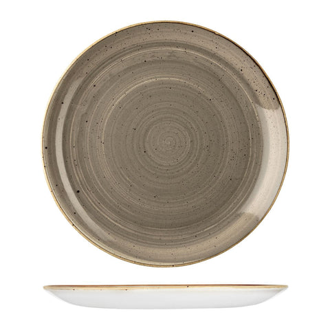 9975131-P Churchill Stonecast Peppercorn Grey Dinnerware Collection Round Coupe Plate 324mm
