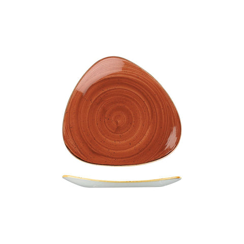 9975319-O Churchill Stonecast Spiced Orange Dinnerware Collection Triangular Plate 192x192mm