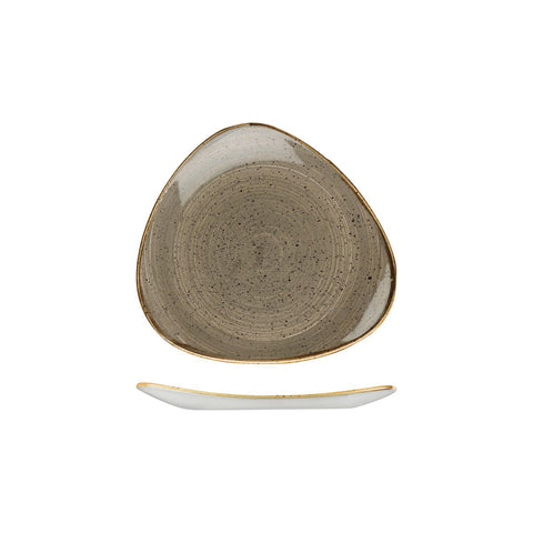 9975319-P Churchill Stonecast Peppercorn Grey Dinnerware Collection Triangular Plate 192x192mm