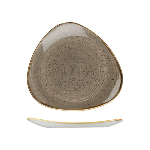 9975326-P Churchill Stonecast Peppercorn Grey Dinnerware Collection Triangular Plate 265x265mm