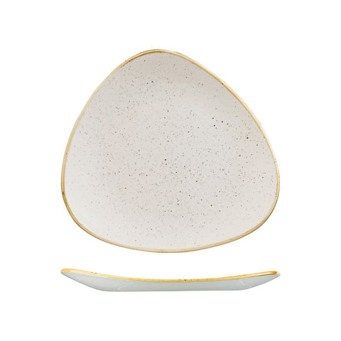 9975326-W Churchill Stonecast Barley White Dinnerware Collection Triangular Plate 265x265mm