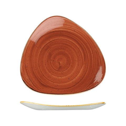 9975330-O Churchill Stonecast Spiced Orange Dinnerware Collection Triangular Plate 311x311mm
