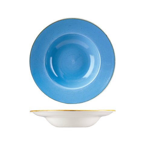 9975424-B Churchill Stonecast Cornflower Blue Dinnerware Collection Soup / Pasta Bowl 240mm/284ml