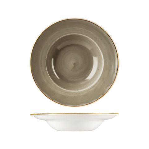 9975424-P Churchill Stonecast Peppercorn Grey Dinnerware Collection Soup / Pasta Bowl 240mm/284ml