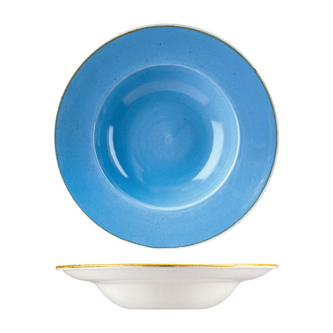9975428-B Churchill Stonecast Cornflower Blue Dinnerware Collection Soup / Pasta Bowl 280mm/468ml