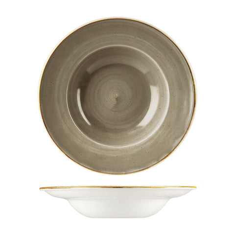 9975428-P Churchill Stonecast Peppercorn Grey Dinnerware Collection Soup / Pasta Bowl 280mm/468ml