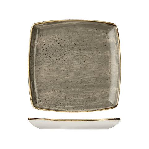 9975510-P Churchill Stonecast Peppercorn Grey Dinnerware Collection Deep Square Plate 268x268mm