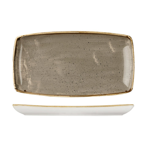 9975535-P Churchill Stonecast Peppercorn Grey Dinnerware Collection Oblong Plate 350x185mm