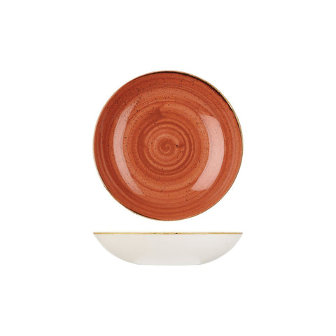 9975618-O Churchill Stonecast Spiced Orange Dinnerware Collection Round Coupe Bowl 182mm/426ml