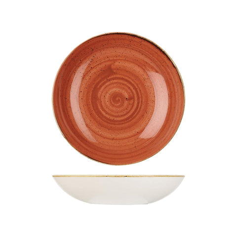 9975625-O Churchill Stonecast Spiced Orange Dinnerware Collection Round Coupe Bowl 248mm/1136ml