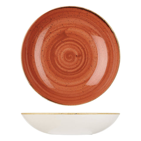 9975631-O Churchill Stonecast Spiced Orange Dinnerware Collection Round Coupe Bowl 310mm/2400ml