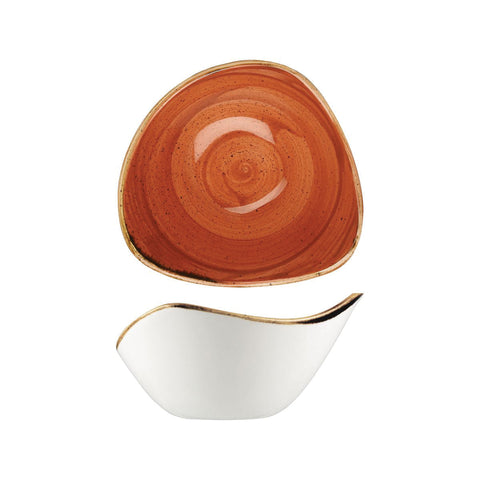9975715-O Churchill Stonecast Spiced Orange Dinnerware Collection Triangular Bowl 153x153mm/260ml