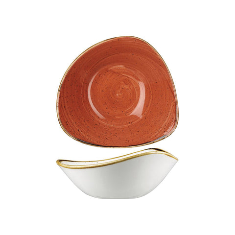 9975718-O Churchill Stonecast Spiced Orange Dinnerware Collection Triangular Bowl 185x185mm/370ml