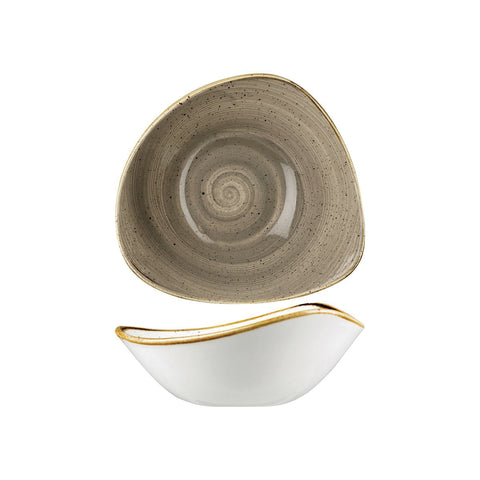 9975718-P Churchill Stonecast Peppercorn Grey Dinnerware Collection Triangular Bowl 185x185mm/370ml