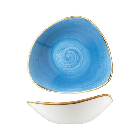 9975723-B Churchill Stonecast Cornflower Blue Dinnerware Collection Triangular Bowl 235x235mm /600ml