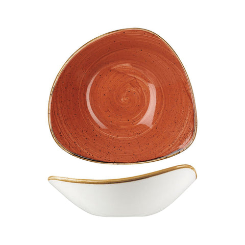 9975723-O Churchill Stonecast Spiced Orange Dinnerware Collection Triangular Bowl 235x235mm/600ml