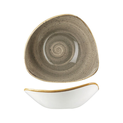 9975723-P Churchill Stonecast Peppercorn Grey Dinnerware Collection Triangular Bowl 235x235mm/600ml
