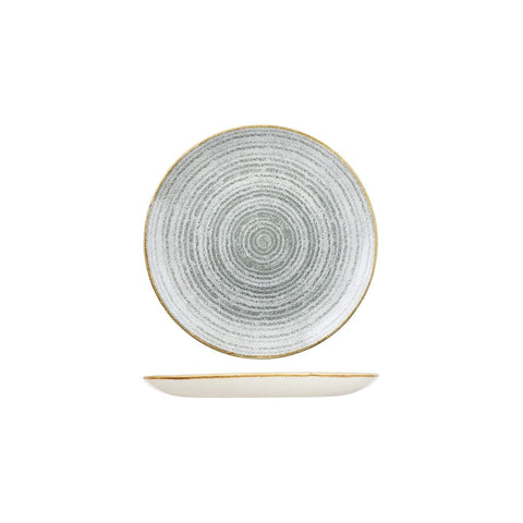 9976116-G Churchill Studio Prints Homespun Stone Grey Dinnerware Collection Homespun Stone Grey Round Coupe Plate 165mm