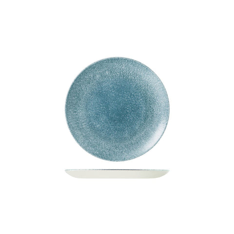 9976116-TB Churchill Studio Prints Raku Topaz Blue Dinnerware Collection Raku Topaz Blue Round Coupe Plate 165mm