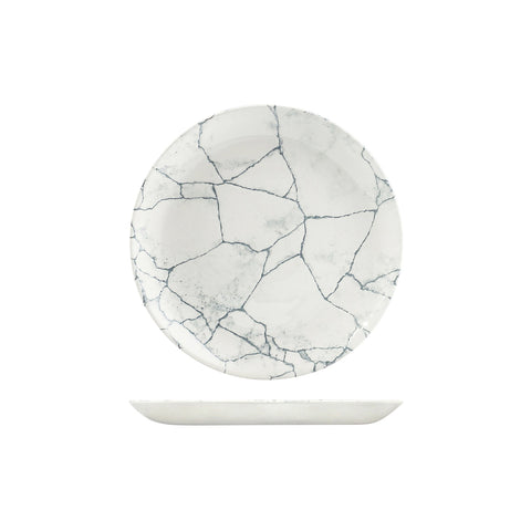 9976122-GK Churchill Studio Prints Kintsugi Pearl Grey Dinnerware Collection Kintsugi Pearl Grey Round Coupe Plate 217mm