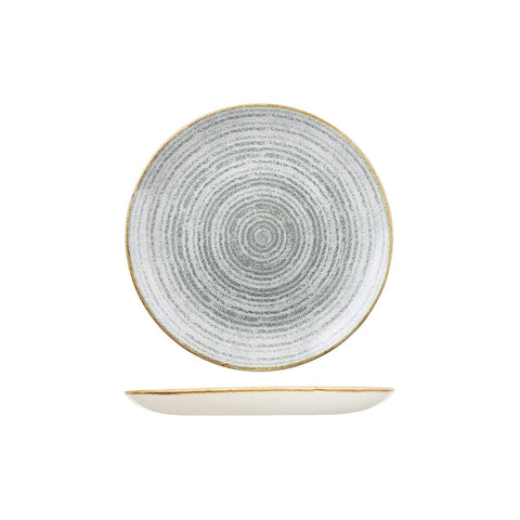 9976122-G Churchill Studio Prints Homespun Stone Grey Dinnerware Collection Homespun Stone Grey Round Coupe Plate 217mm