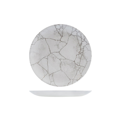 9976122-K Churchill Studio Prints Kintsugi Agate Grey Dinnerware Collection Kintsugi Agate Grey Round Coupe Plate 217mm
