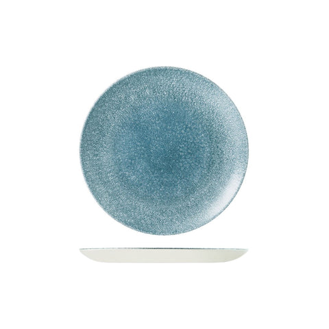 9976122-TB Churchill Studio Prints Raku Topaz Blue Dinnerware Collection Raku Topaz Blue Round Coupe Plate 217mm