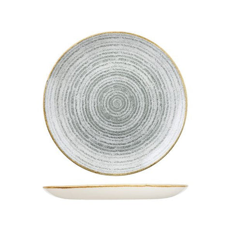9976126-G Churchill Studio Prints Homespun Stone Grey Dinnerware Collection Homespun Stone Grey Round Coupe Plate 260mm