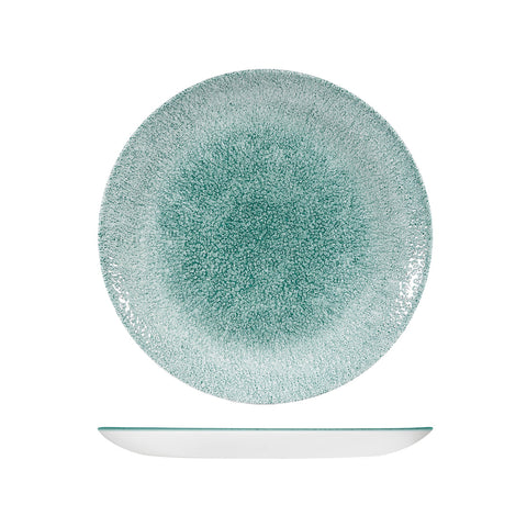 9976126-J Churchill Studio Prints Raku Jade Green Dinnerware Collection Raku Jade Green Round Coupe Plate 260mm