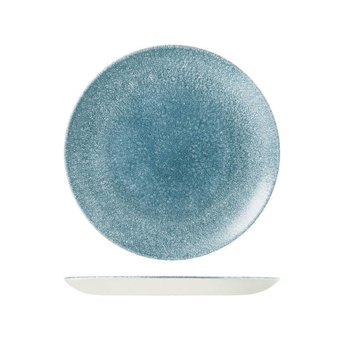9976126-TB Churchill Studio Prints Raku Topaz Blue Dinnerware Collection Raku Topaz Blue Round Coupe Plate 260mm