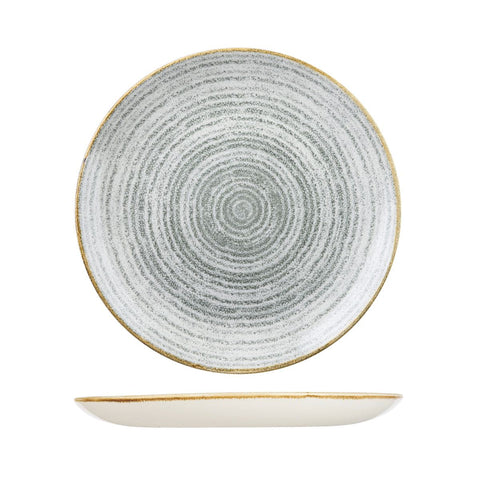 9976129-G Churchill Studio Prints Homespun Stone Grey Dinnerware Collection Homespun Stone Grey Round Coupe Plate 288mm
