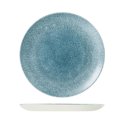 9976129-TB Churchill Studio Prints Raku Topaz Blue Dinnerware Collection Raku Topaz Blue Round Coupe Plate 288mm
