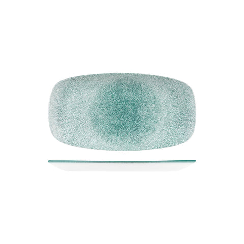 9976575-J Churchill Studio Prints Raku Jade Green Dinnerware Collection Raku Jade Green Oblong Chef's Plate 355x189mm