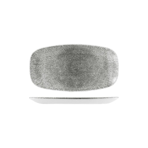 9976575-QB Churchill Studio Prints Raku Quartz Black Dinnerware Collection Raku Quartz Black Oblong Chef's Plate 355x189mm