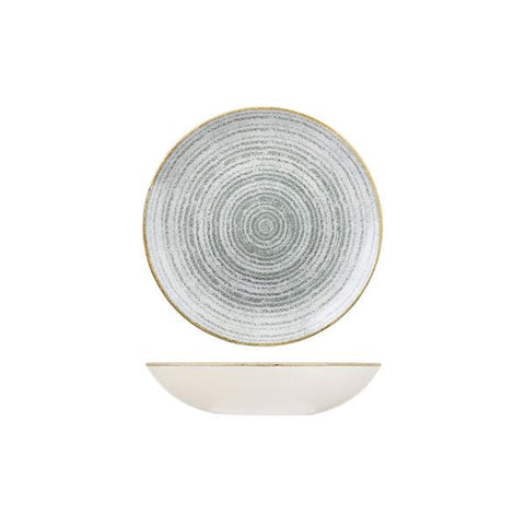 9976618-G Churchill Studio Prints Homespun Stone Grey Dinnerware Collection Homespun Stone Grey Round Coupe Bowl 182mm/426ml