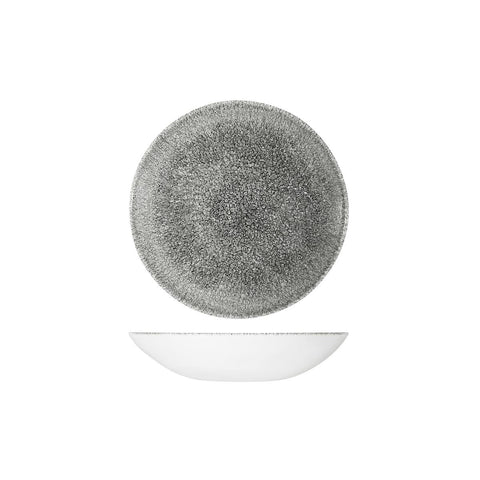 9976618-QB Churchill Studio Prints Raku Quartz Black Dinnerware Collection Raku Quartz Black Round Coupe Bowl 182mm/426ml