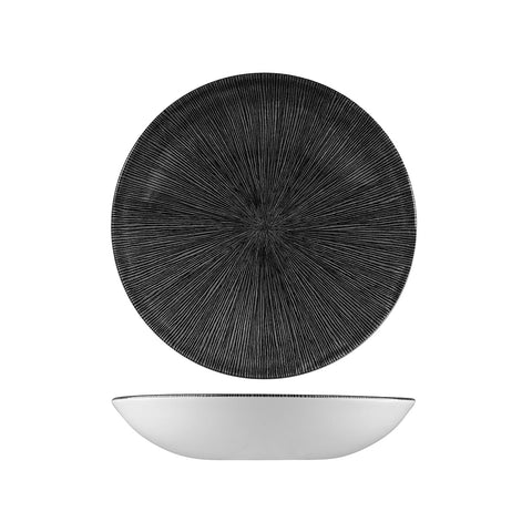 9976625-AB Churchill Studio Prints Agano Black Dinnerware Collection Agano Black Round Coupe Bowl 248mm/1136ml