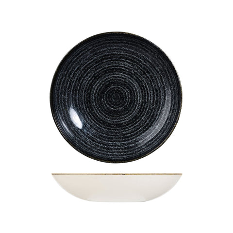 9976625-C Churchill Studio Prints Homespun Charcoal Grey Dinnerware Collection Homespun Charcoal Grey Round Coupe Bowl 248mm/1136ml
