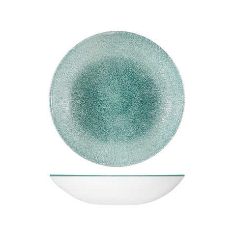 9976625-J Churchill Studio Prints Raku Jade Green Dinnerware Collection Raku Jade Green Round Coupe Bowl 248mm/1136ml
