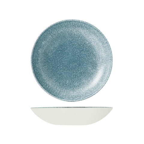 9976625-TB Churchill Studio Prints Raku Topaz Blue Dinnerware Collection Raku Topaz Blue Round Coupe Bowl 248mm/1136ml