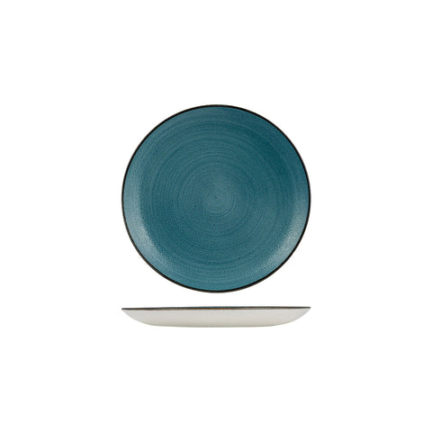 9977116-TL Churchill Stonecast Raw Teal Dinnerware Collection Round Coupe Plate 165mm
