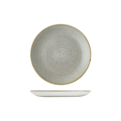 9977122-GY Churchill Stonecast Raw Grey Dinnerware Collection Round Coupe Plate 217mm