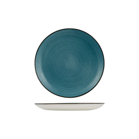 9977122-TL Churchill Stonecast Raw Teal Dinnerware Collection Round Coupe Plate 217mm