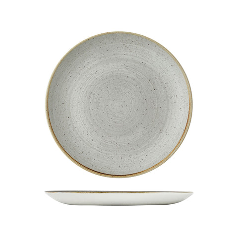 9977126-GY Churchill Stonecast Raw Grey Dinnerware Collection Round Coupe Plate 260mm