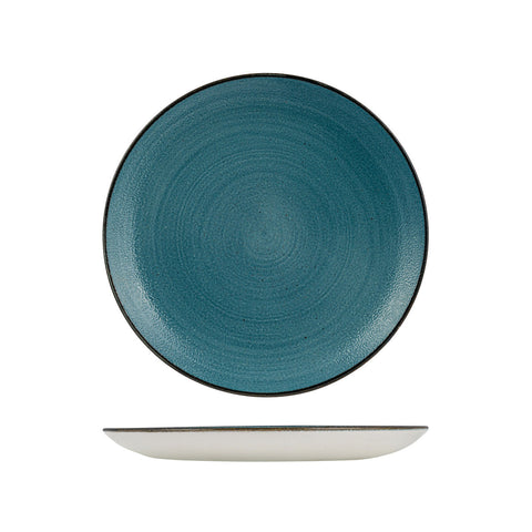 9977126-TL Churchill Stonecast Raw Teal Dinnerware Collection Round Coupe Plate 260mm
