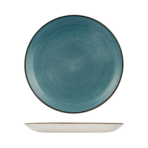 9977129-TL Churchill Stonecast Raw Teal Dinnerware Collection Round Coupe Plate 288mm